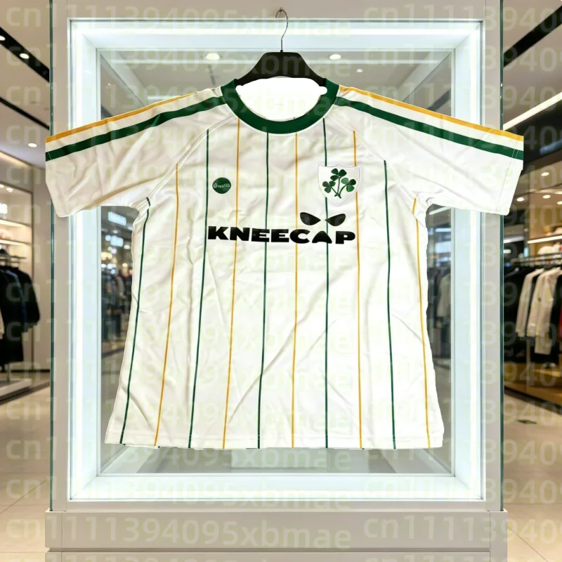 KNEECAP Irland Weißes Sport-T-Shirt Shamrock Irish Heritage Trikot für Kinder und Erwachsene, Trainings- und Alltags-Trikot, Familien-Matching-Trikot