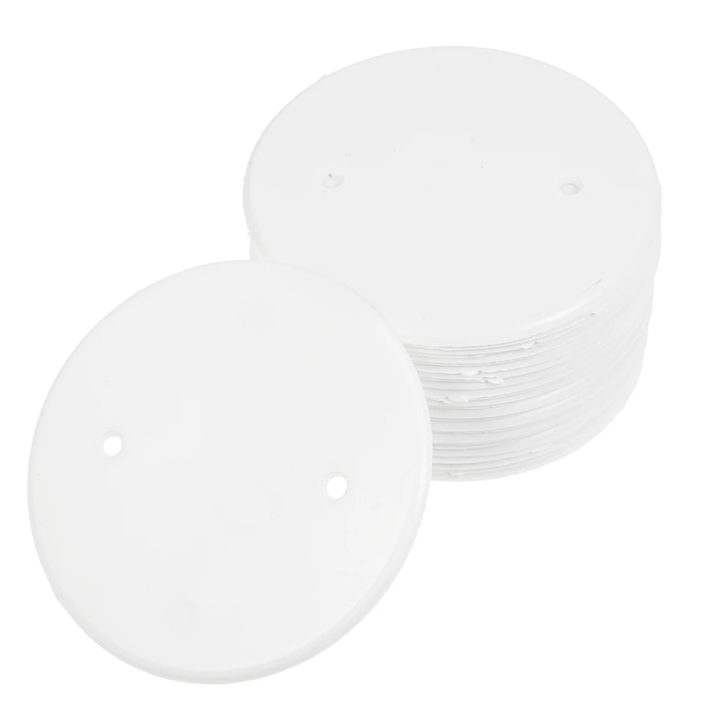 

50pcs Cover Plates White Ceiling Box Cover Plate Ceiling Round Electrical Box Octagon Outlet Hole Organizer Storage Clean