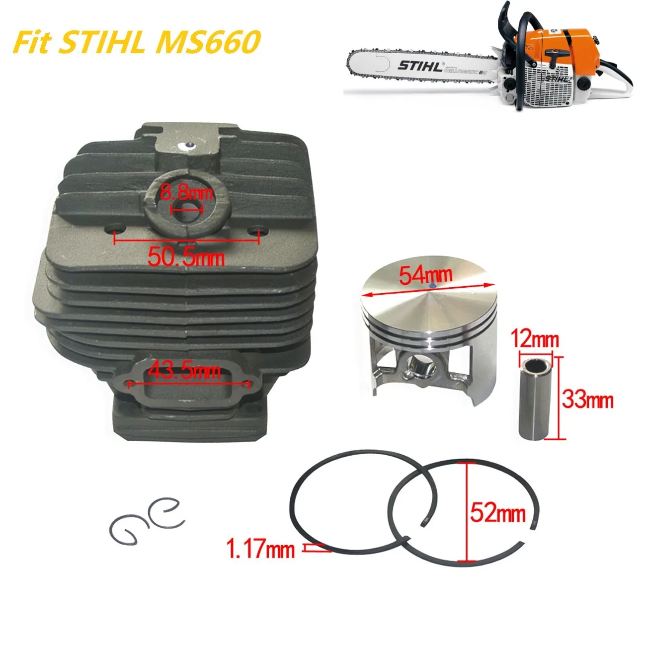 أجزاء محرك المنشار اليدوي STIHL 066: دليل شامل حول مجموعة الأسطوانة والصمامات