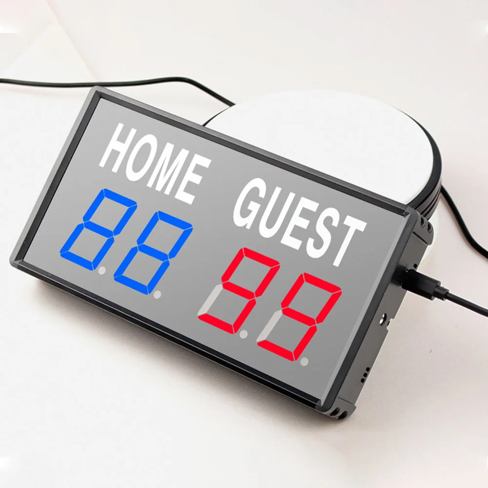 Portable 4 Digit LED Scoreboard Digital Home Guest Score Keeper Mini Electronic Scoreboard for Table Tennis Basketball Volleybal - view 5