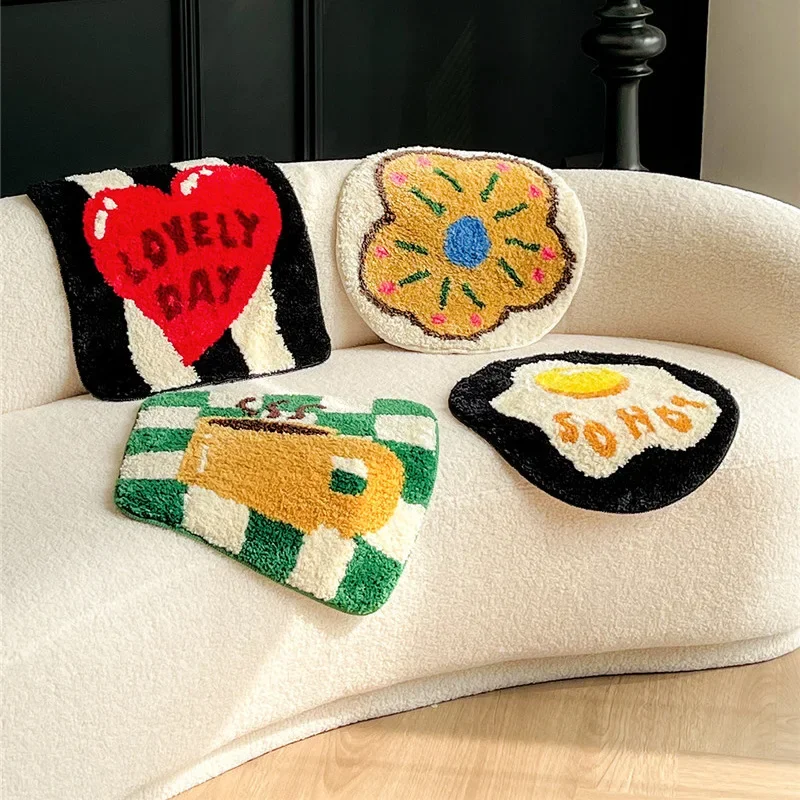 

Cartoon Tufting Seat Mat Cushion Soft Round Square Floral Floor Chair Pad Home Study Office Non-Slip Cool Mat Home Decoracion