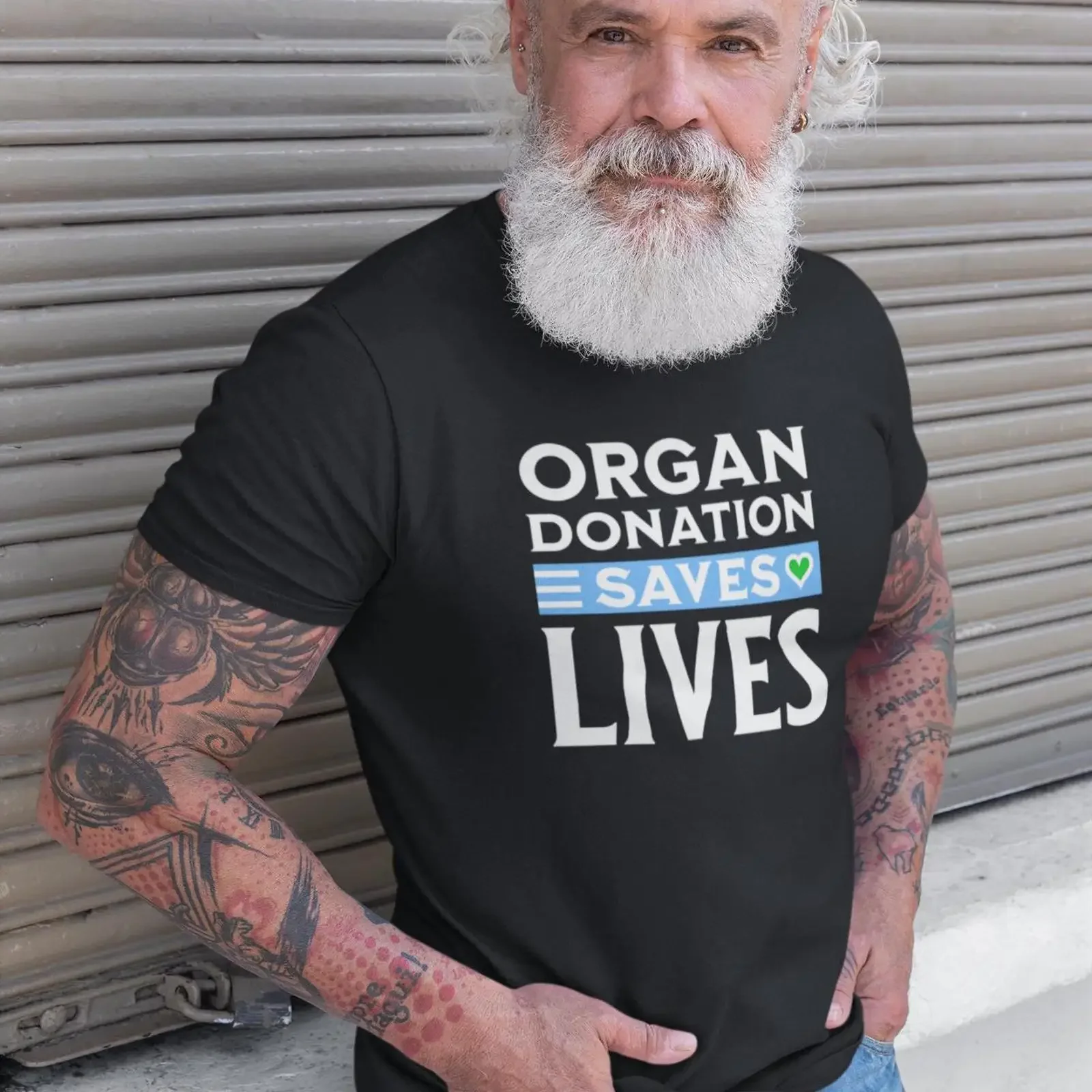 Organ Donation Saves Lives T Shirt Awareness Apparel vintage Washed fashion Casual designer clothes homme Slightly Stylish Soft
