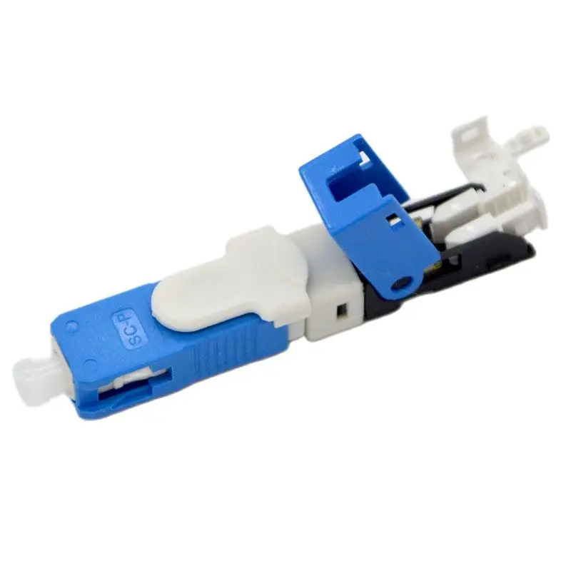 Conector rápido de fibra óptica de modo único, conector rápido de 200 piezas, FTTH integrado, ensamblado en campo SC/UPC ESC250D