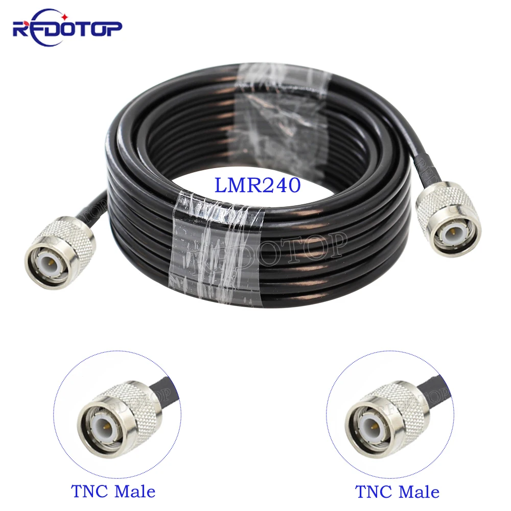 

LMR240 Coaxial Cable 50ohm TNC Male to TNC Male Connector Jumper Cable Suitable for Antennas,WiFi Routers,Signal Amplifiers etc