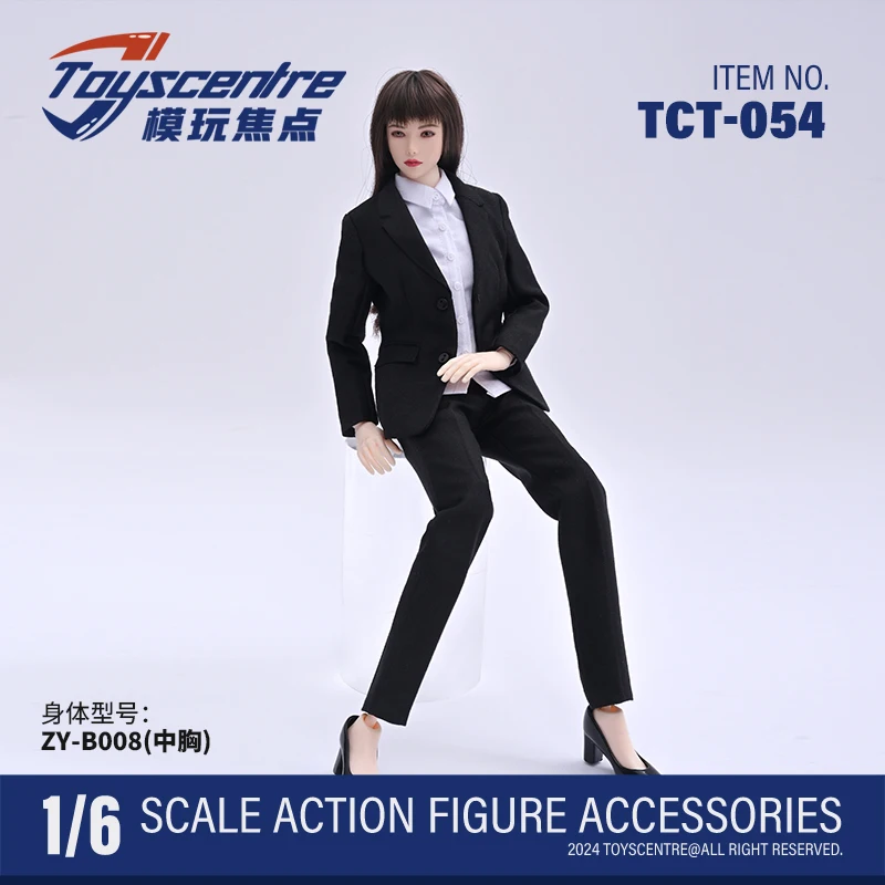 

TCT-054 1/6 Female Black Business Suit Set White Shirt Pants for 12inch Figure Body TBL S16 Women Soldiers Model In Stock