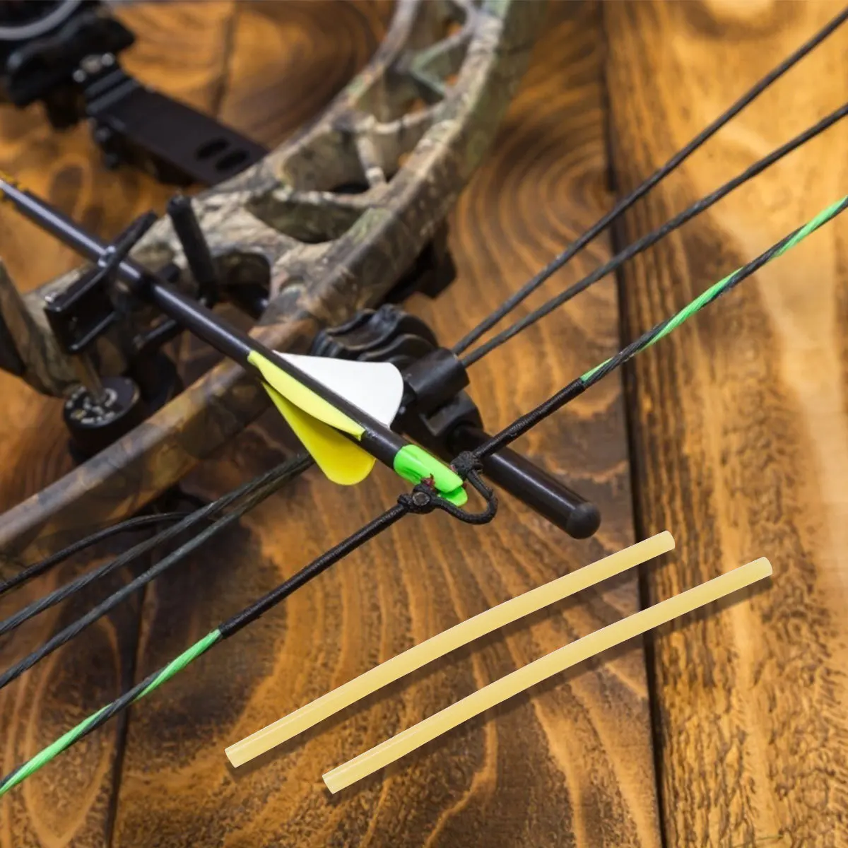 

2Pcs 24cm Hot Melt Glue Sticks Flexible Durable Safe for Paper Glass Wood Plastics Ceramics Arrow Sticking Black Glue