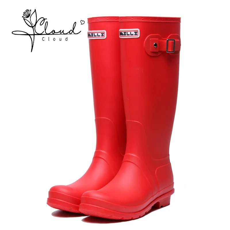 

Fashion Women Rain Shoes Women's Adult Tall Rain Boots Spring Autumn Anti Slip Waterproof Overcover Wear Resistant Water Boots