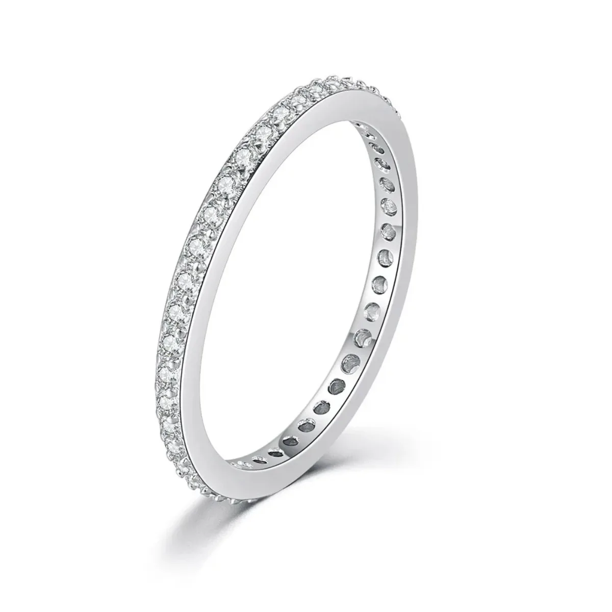 Delicate Thin Microscope Finger Dainty Rings For Women Female Promise Engagement Women's Ring Silver Color Zircon Jewelry