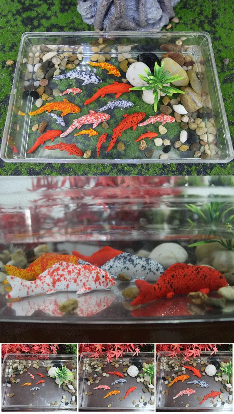 5 teile/satz Harz Koi Fisch Simulation Set - DIY Mikro-Landschaft, perfekte Puppenhaus Zubehör & unvergessliche Geschenk idee – Detail 6