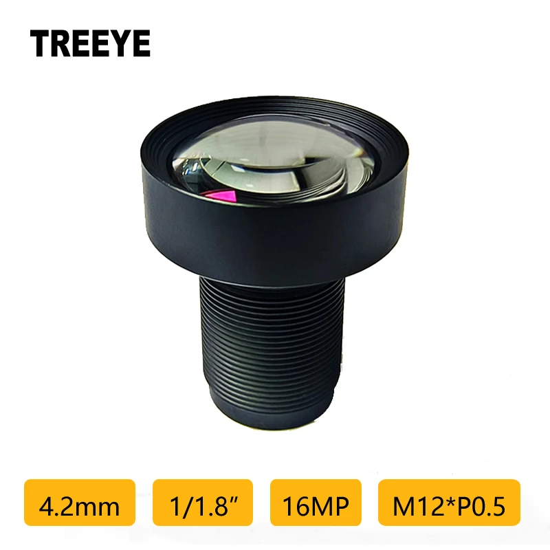 Obiektyw CCTV 4K 16.0 Megapikseli 4.2mm 16MP 1/1.8" M12 Obiektyw do Kamer Sportowych i Akcji Skanowanie Twarzy Wideokonferencje Obiektyw do Dronów