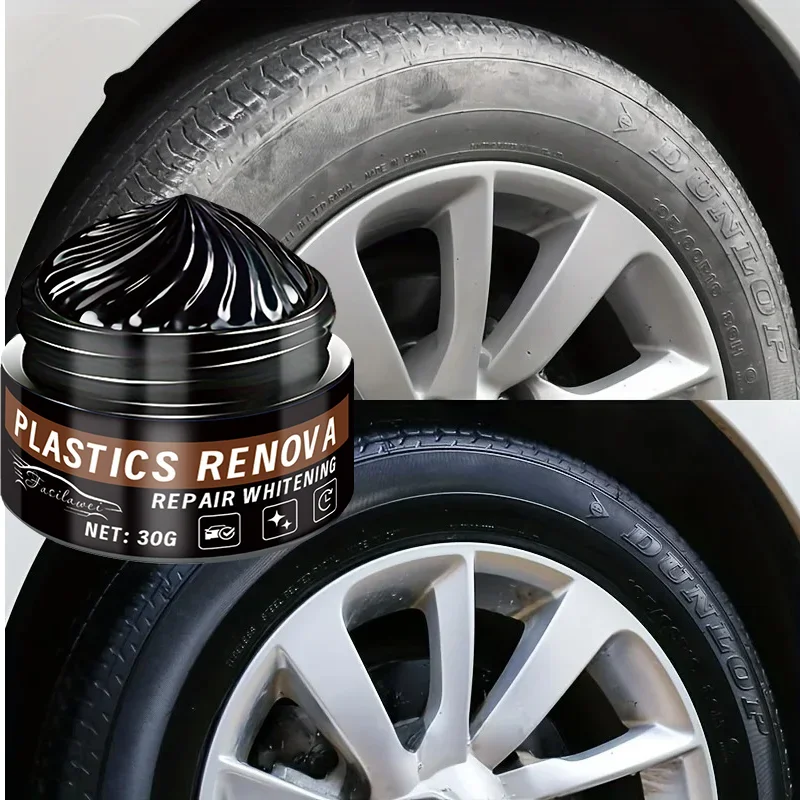 NEW Wheel Shine Kit -  with Black and Glossy Tire Protector, Yellowing Restoration, Nano Crystal Coating, Interior Wax Polish
