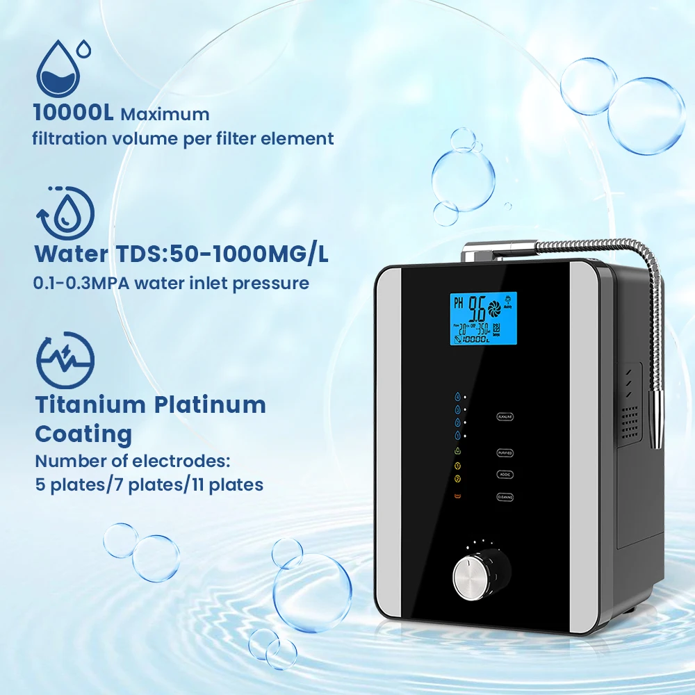 High PH Value 5/7/11 Plates Kangen Machine PH Water Filter Purifier Alkaline Japan Water Machine Alkaline Water Ionizer