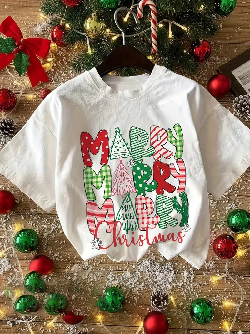 Jolly And Caffeinated T Shirt Women Christmas Coffee Cup Graphic Tees Winter Cozy Morning Wear Holiday Casual Festive Tops