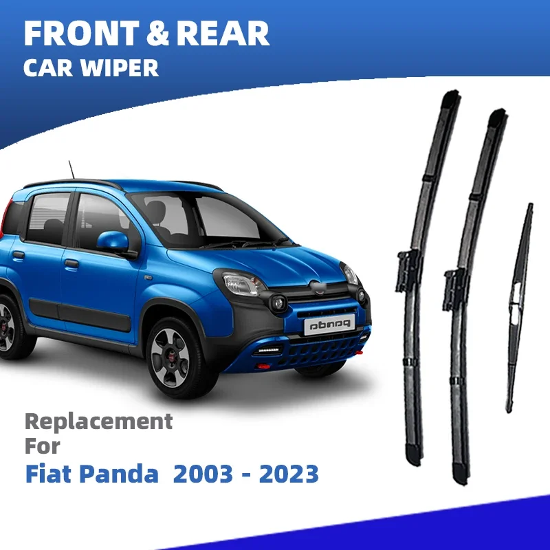 

LHD Front Rear Windshield Wiper Blades For Fiat Panda 169 319 Gingo 2003 - 2023 Windscreen Accessories 2004 2007 2010 2013 2016