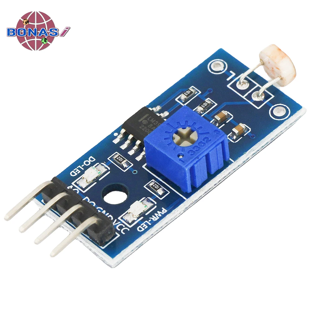 Módulo de Sensor fotosensible para Arduino, fotorresistencia de detección de luz, resistencia de foto, 5 piezas, 3,3-5V, 4 pines