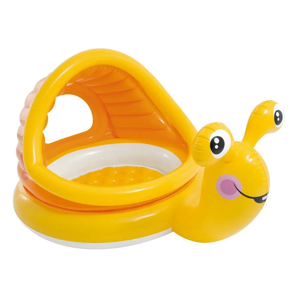 Children Inflatable Snail Shaped Pool Boat, Indoor Outdoor Water Amusement Swimming Facility