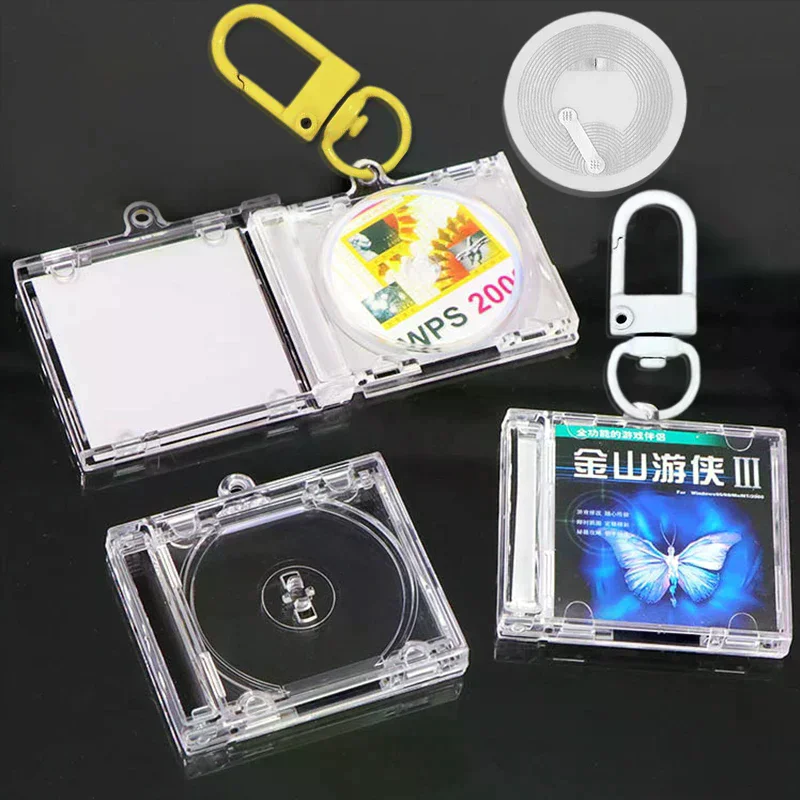 

NFC Peripheral Commemorative Album Blank Mini CD Case Keychains Pendant For DIY Backpack Hanging Decoration