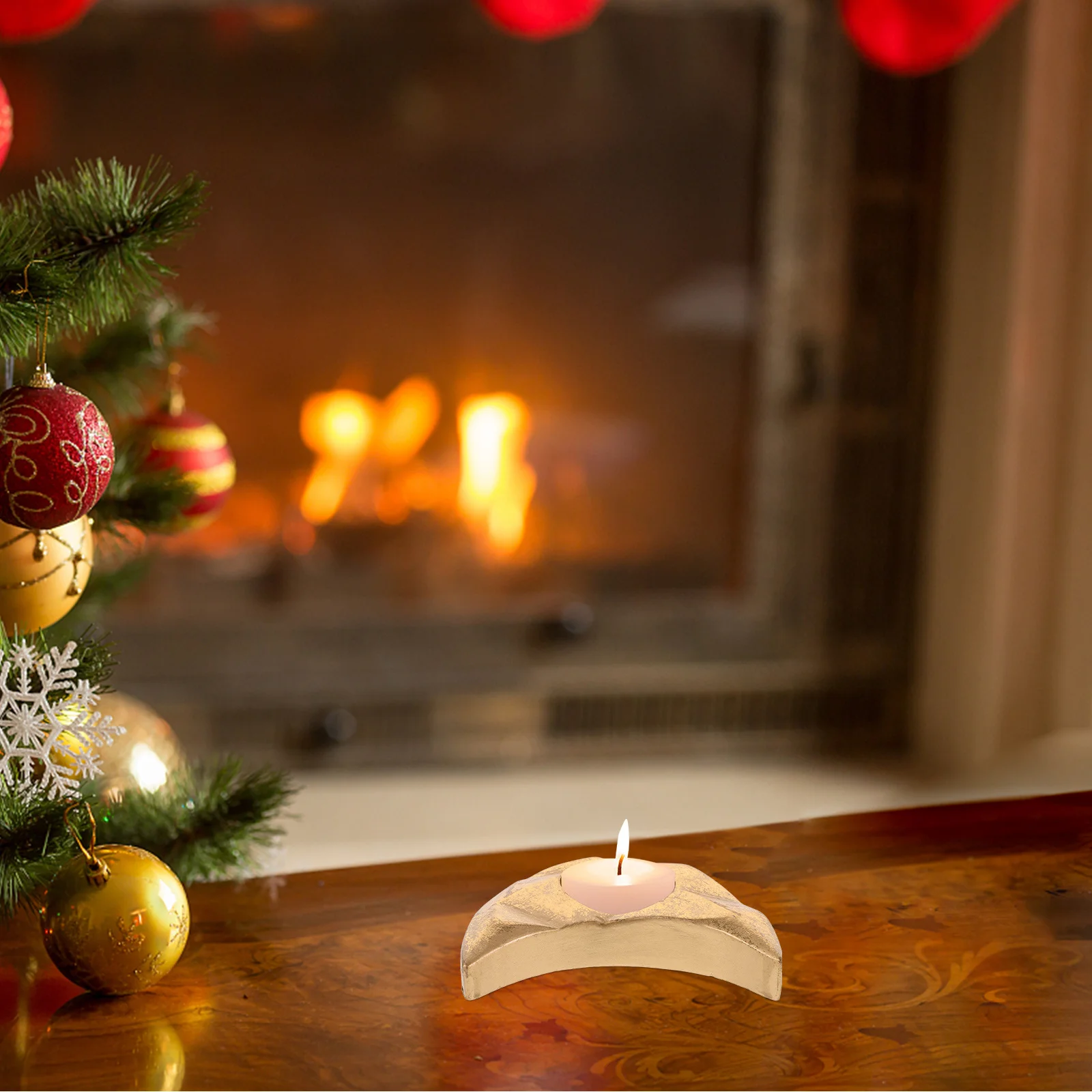 

2Pcs Star Moon Holder Resin Vintage Decorative Tray Home Atmosphere Decoration Props Desktop Tea Light Stand