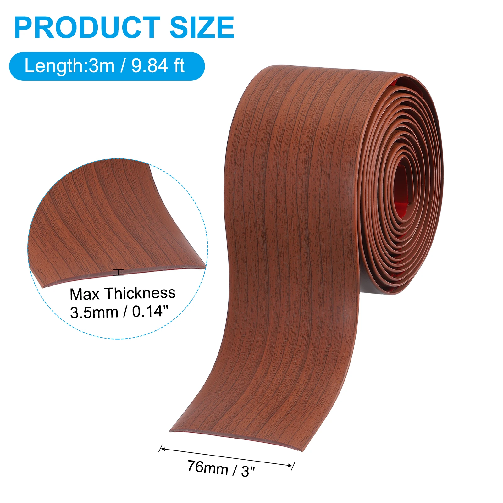 3/6m Self Adhesive Floor Transition Strip Vinyl Flat Divider Flooring for Joining Floor Gaps Carpet Transition Floor Tiles Door