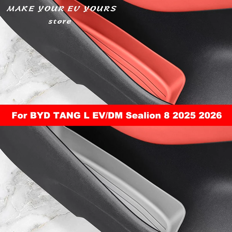

For BYD TANG L EV/DM Sealion 8 2025 2026 Door Side Storage Box Front Rear Door Handle Organizer Tidying Car Door Slot Accessorie