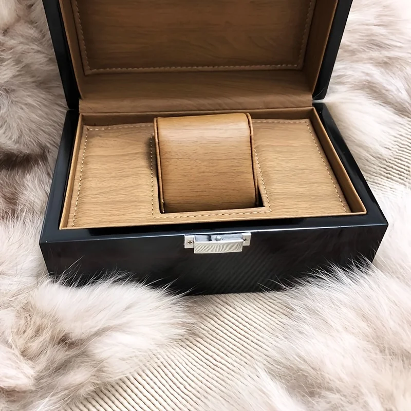 حافظة ساعة خشبية فاخرة مطلية مناسبة لتخزين الساعات والقلائد وصندوق تخزين الساعات الميكانيكية المختلفة