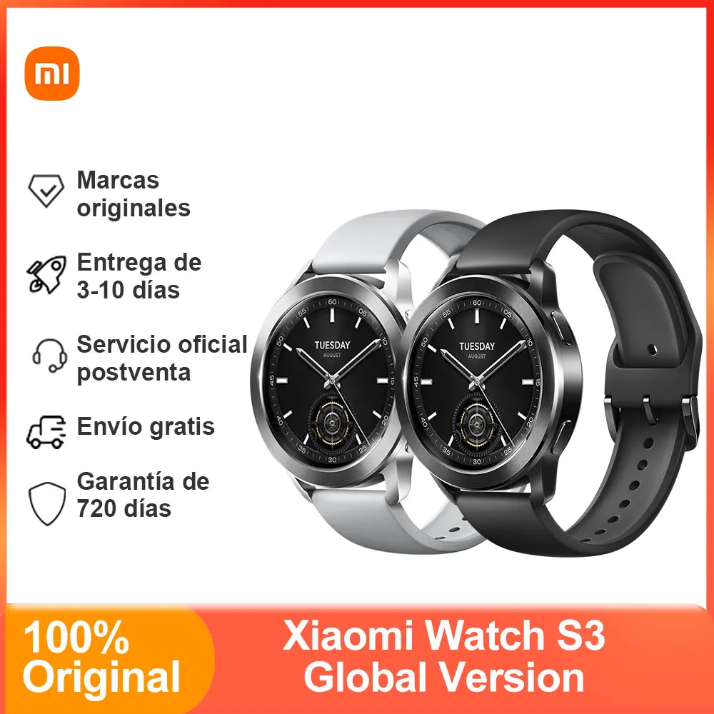 Wersja globalna Xiaomi Smart Watch S3, BT 5.2, tętno we krwi, 1.43 \