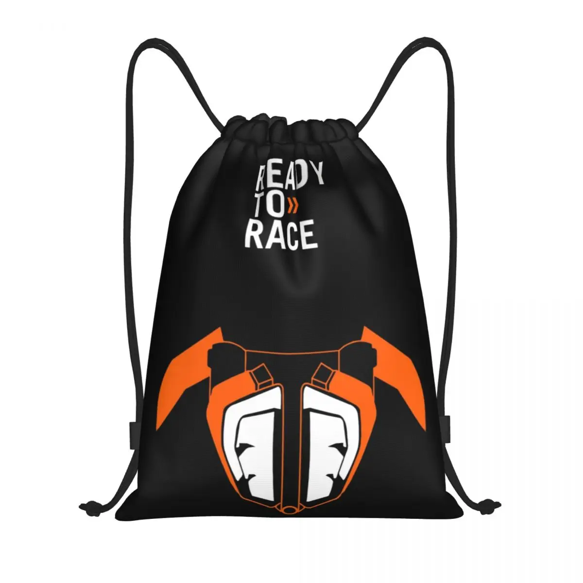 Ready To Race Bitumen Bike Drawstring Backpack Sports Gym Sackpack Motocross Enduro Motorcycle String Bags for Hiking