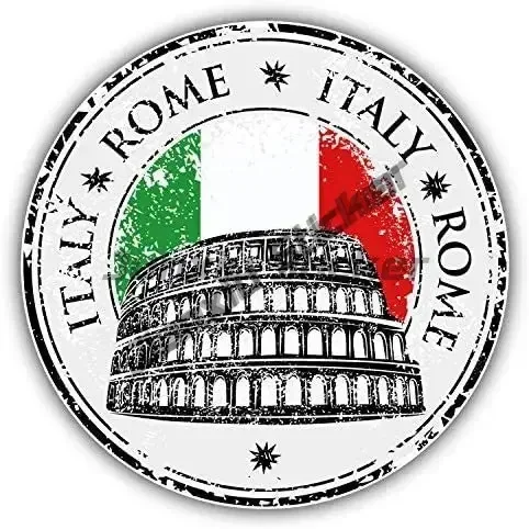 

Rome City Italy Flag Grunge Travel Stamp Vinyl Decal Sticker Waterproof Car Decal Bumper Sticker Car Accessories Decoration