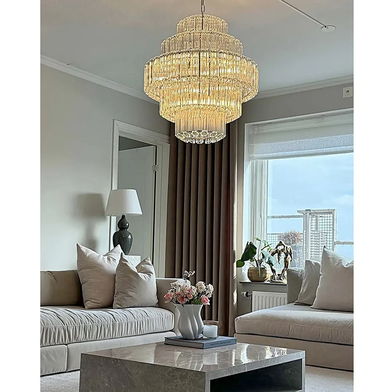 French Style Glass Gray Pendant Lights 2026 Dimmable, Luxury Vintage Home Decoration Suspension Lamp for Foyer Dining Room