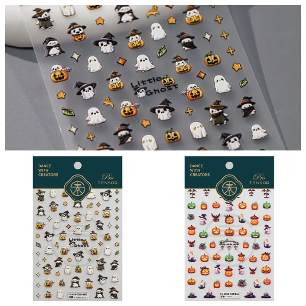 

Nail Accessories Halloween Nail Stickers Manicure Ornaments DIY Nail Decorations Halloween Nail Decals Pumpkin Ghost Pattern