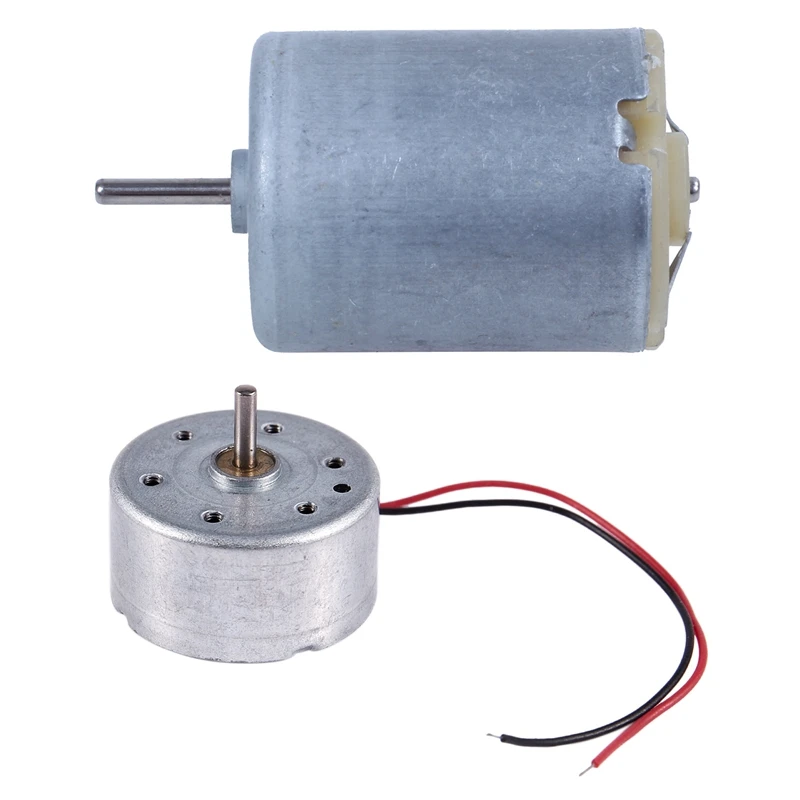 DC 5V 4350RPM 0.04A Electric Small Motor For USB Fans & 1700-7300RPM 1.5-6.5V High Torque Cylinder Electric Mini DC Motor