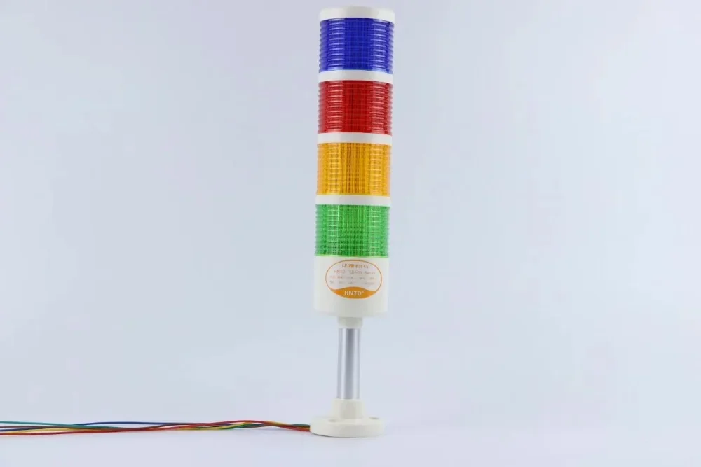 D60 24V OftenBright Industrial Signal Tower Safety Stack Alarm Warning Lamp Multilayer Rod Type With buzzer For CNC Machines