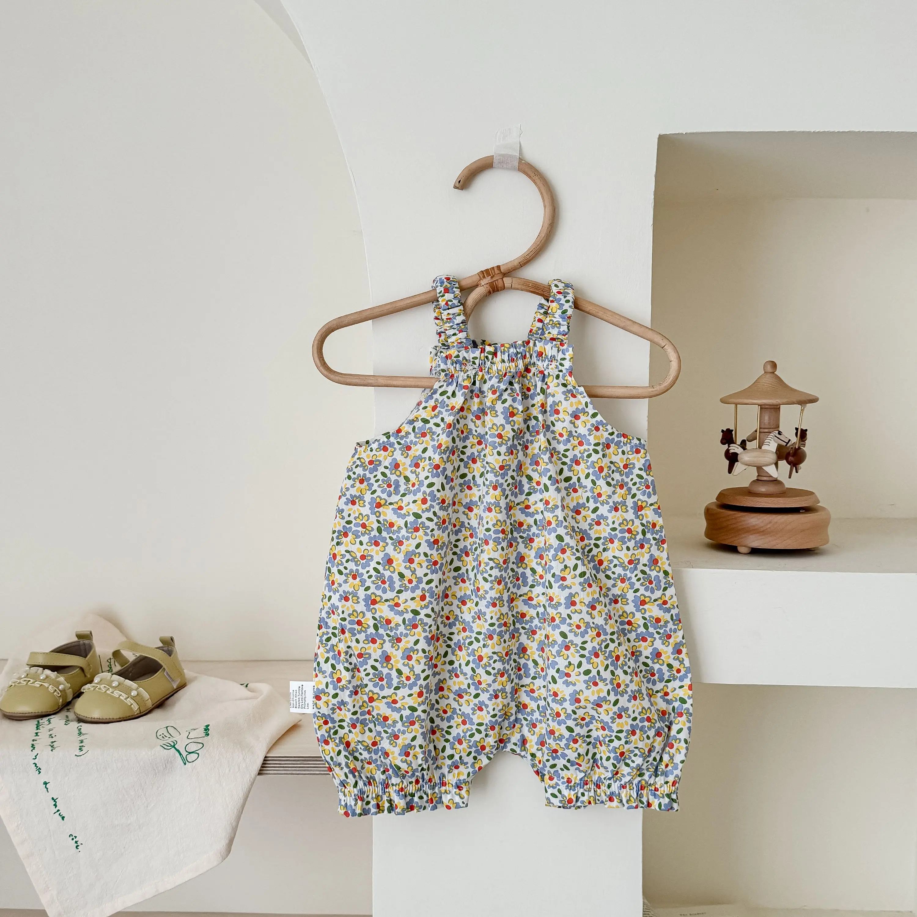 Summer baby girl floral camisole cute jumpsuit