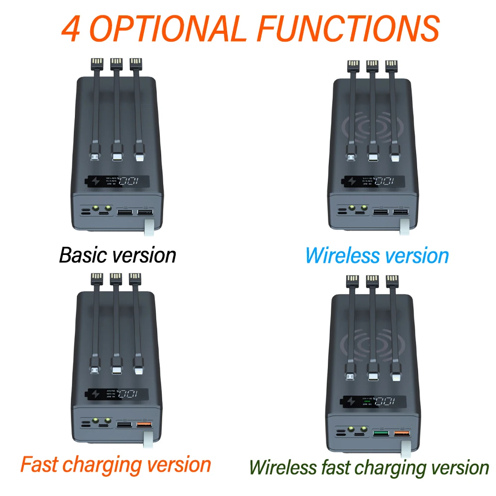 Built‑in 3‑Wire No‑Welding Power Bank Kit DIY Mobile Power Supply Shell can holds 16 Pieces 18650 Lithium Batteries no battery