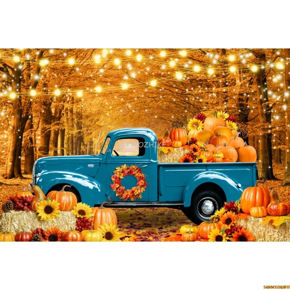 Autumn Forest Series Kids Photography Backgrounds Halloween Fall Leaves Portraits Portraits Baby Photo Banner Holiday Background