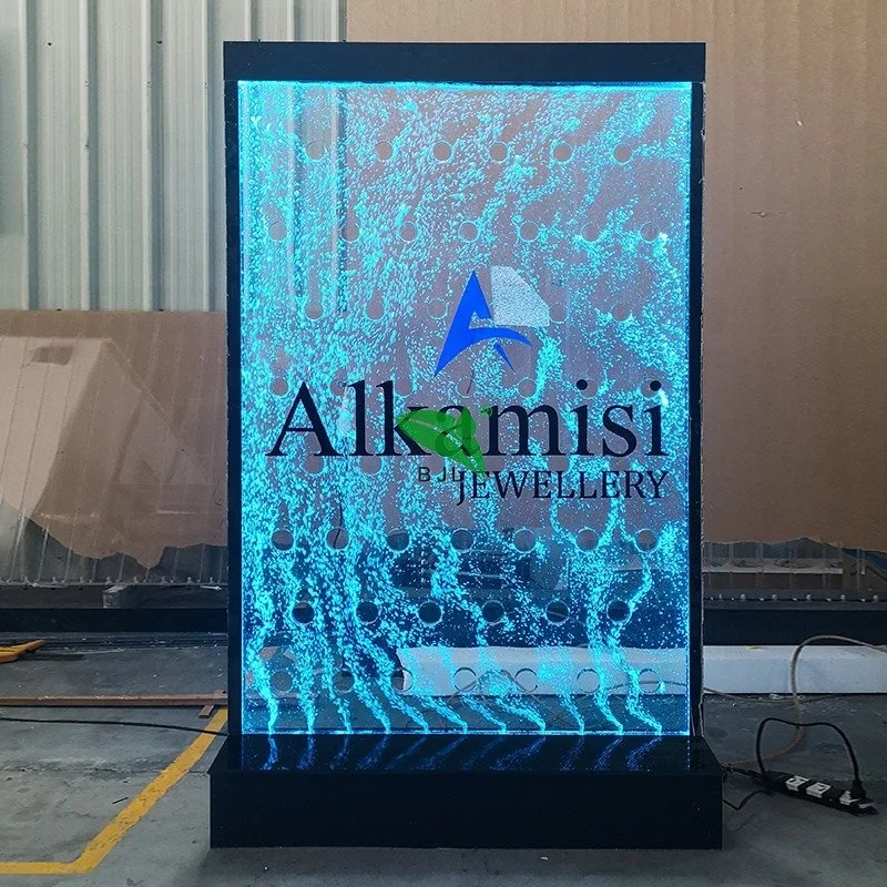 Interior Restaurant bar Decorations LED Glowing Water Bubble Wall Restaurant Furniture