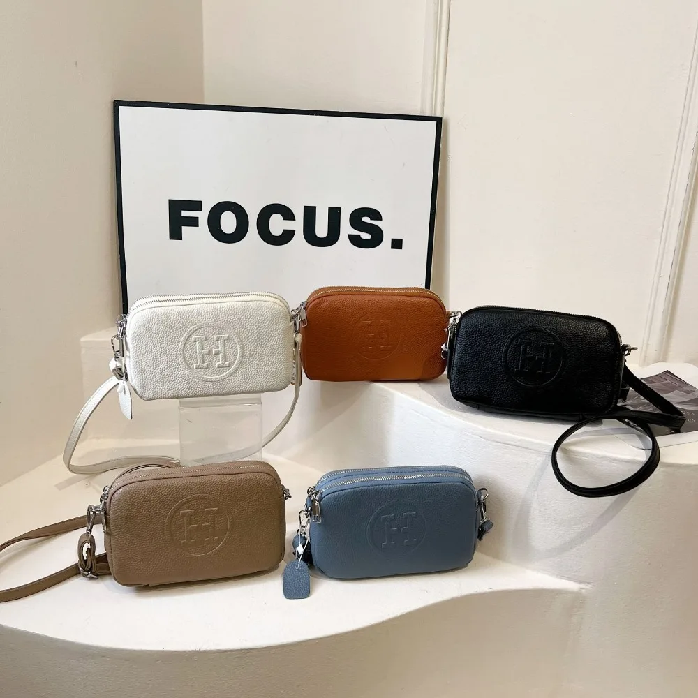 

Retro Trendy Fashion Women's Handbags Genuine Leather Shoulder Crossbody Bag Messenger Phone Bag for Women