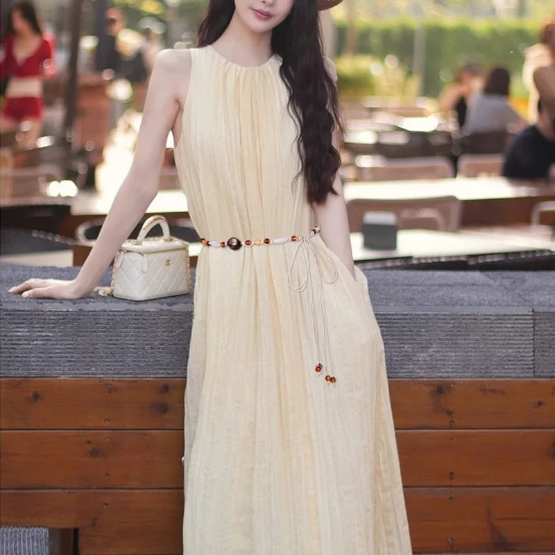 Bohemian Braided Rope Beads Women Waist Chain for Dresses