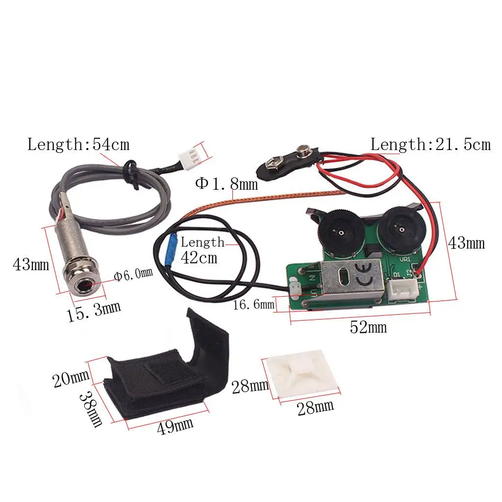 Great Tone Piezo Pickup and 2 Band Preamp System for Enhancing Bass in Acoustic Classical and Folk Guitar view 5