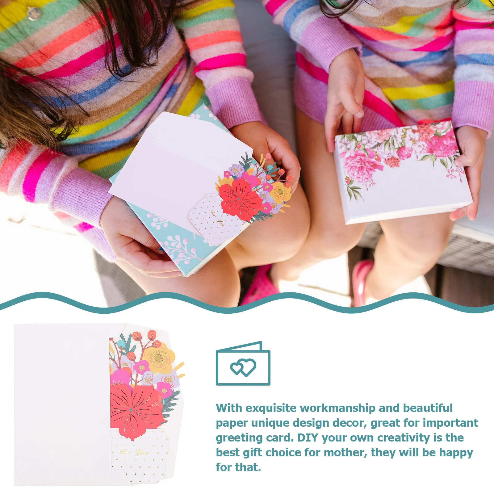 

3D Bouquet Card Mothers Day Gift Exquisite 3D Carving Technology Beautiful Adorable DIY Creativity High Class Special