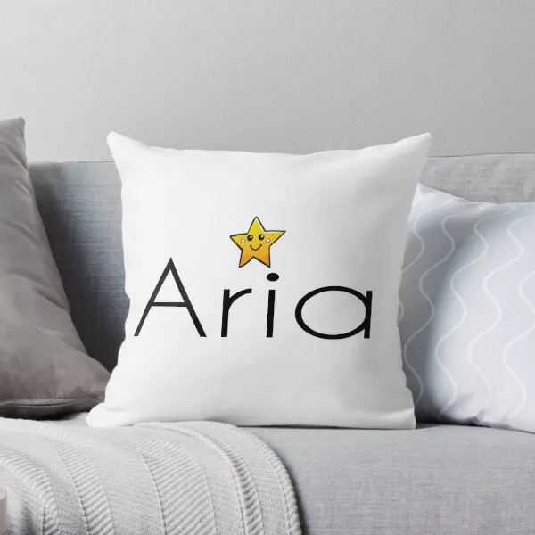 Aria Name Cute Star  Printing Throw Pillow Cover Car Cushion Case Decorative Fashion Waist Soft Pillows not include One Side