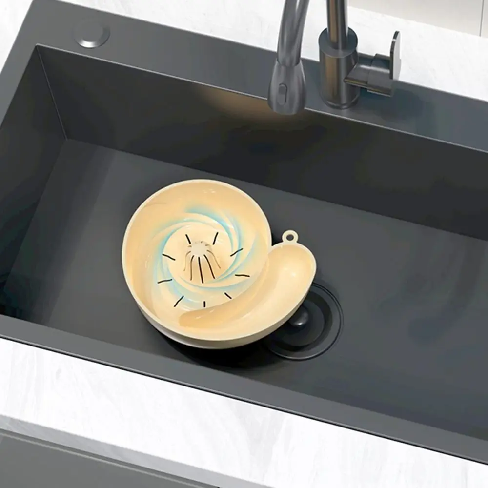 Snail Shape Fruit Drainer Basket Automatic Rotation Clean Creative Vegetable Washing Basin Multi-functional Food-Grade