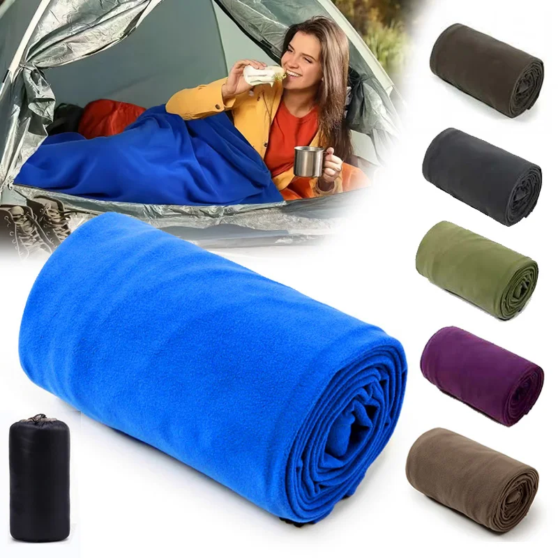 Ultra-light Fleece Sleeping Bag Camping Mat Travel Blanket Camping Tarp Under Tent Insulated Picnic Blanket Camping Tent Travel