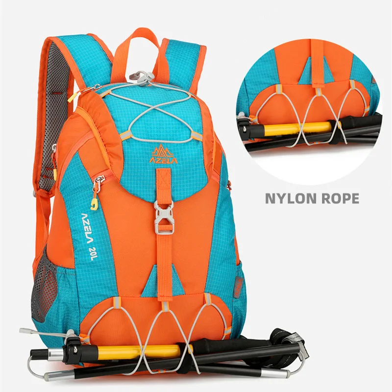 حقيبة ظهر للمشي لمسافات طويلة في الهواء الطلق حقيبة مدرسية خفيفة الوزن كبيرة للترفيه والسفر وتسلق الجبال حقائب رياضية للتخييم ماراثون والجري