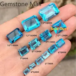 Wholesale Price Emerald Cut Topaz 3mm*5mm To 13mm*18mm VVS Grade Natural Topaz Loose Gemstone for Jewelry Shop