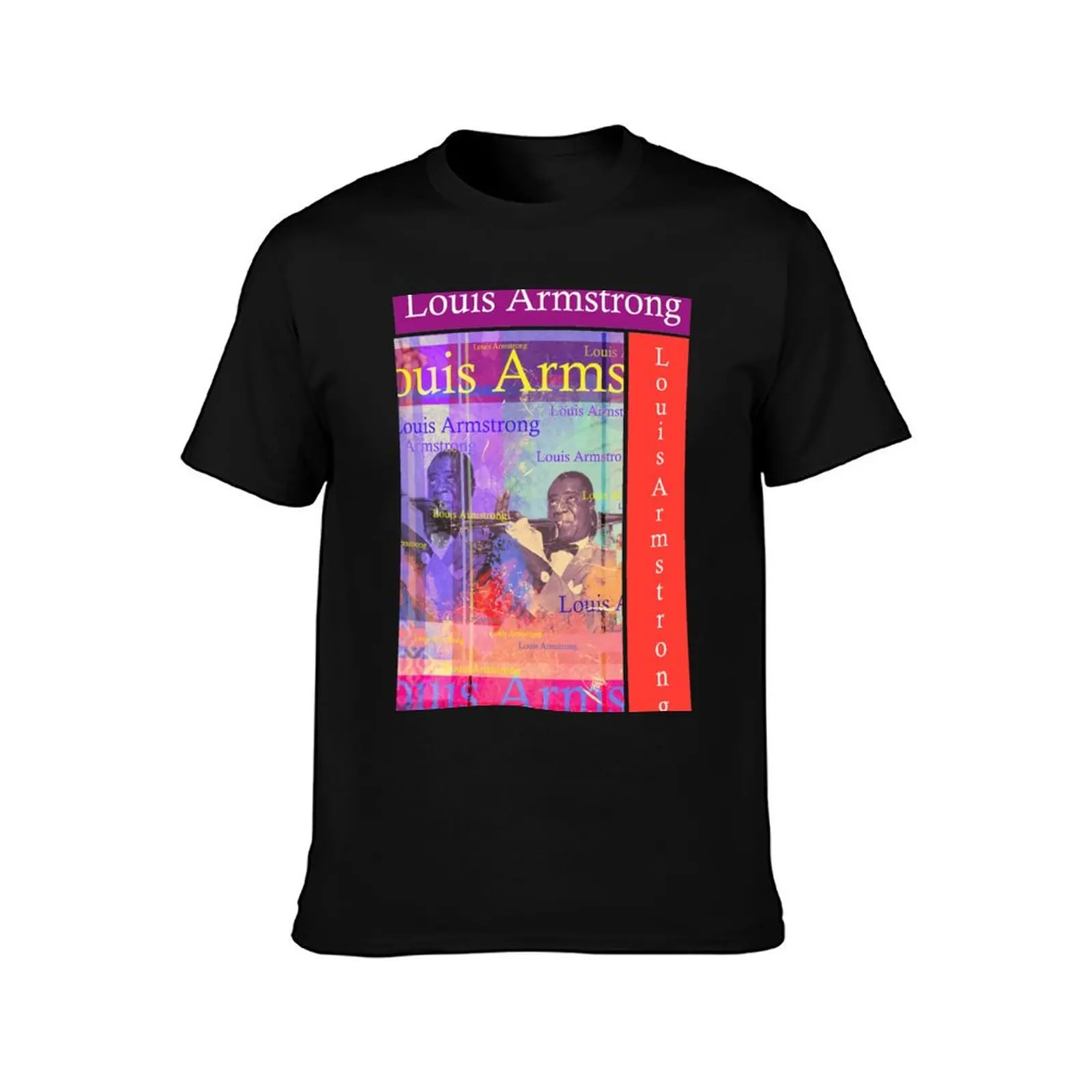 aesthetic Louis Armstrong portrait, Satchmo T-Shirt Gym Wear Breathable Short Sleeve Tee T-Shirt