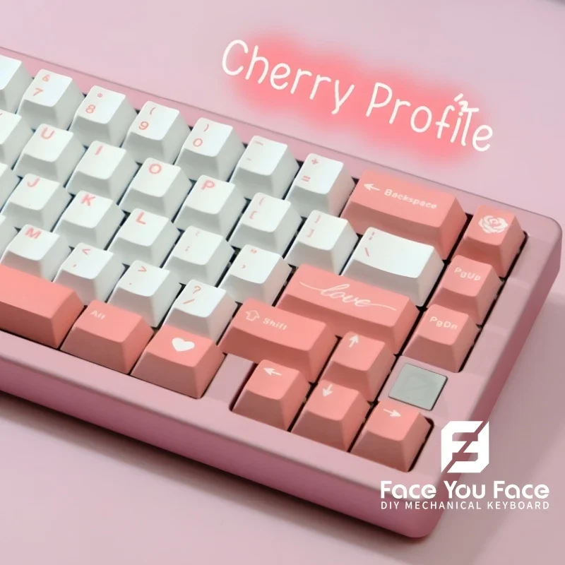 Imagem -03 - Gmk Doce Bonito Redondo Clone Moa Perfil Keycaps Conjunto Pbt Sublimação de Tinta Keycap 126 Teclas para mx Switch Teclado Mecânico