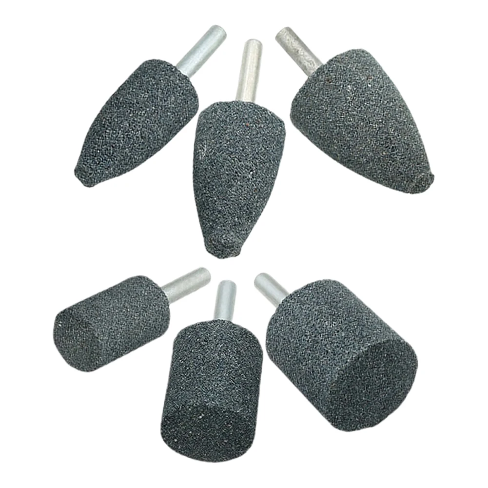 1set Grinding Heads 20mm 25mm 30mm 6mm Shank Abrasive Mounted Stone Cylindrical Rotary Tools