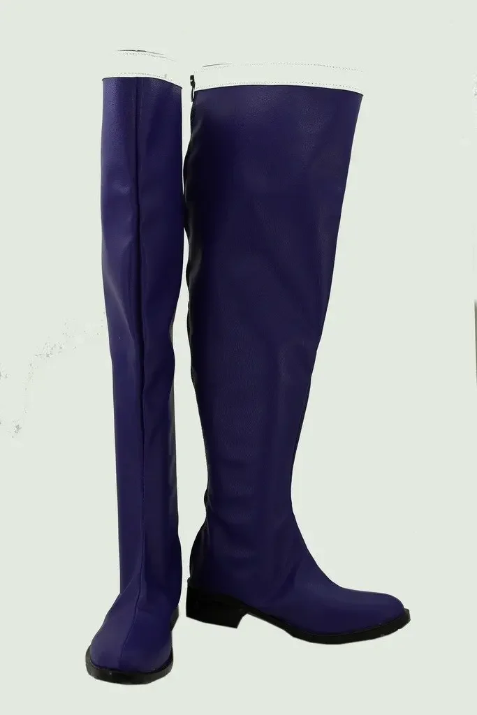 2025 페어리 테일 에르자 스칼렛 코스프레 부츠 보라색 가죽 갑옷 신발 성인과 어린이를 위한 맞춤형 사이즈