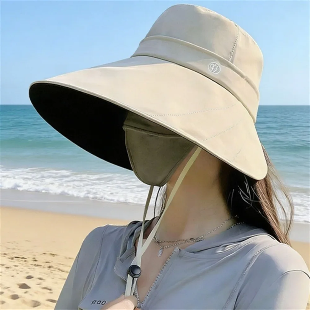 

New Anti-UV Fisherman Hat Foldable Wide Brim Sun Hat 50+UPF Protection Sunscreen Hat Outdoor